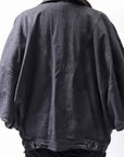 【RUNDHOLZ】 DENIM GLOSS DOLMAN SLEEVE JACKET 103_BLACK GLOSS