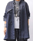 【RUNDHOLZ】 DENIM GLOSS OVER SIZED SHIRT 203_INDIGO BLACK GLOSS