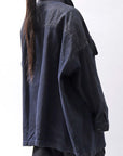 【RUNDHOLZ】 DENIM GLOSS OVER SIZED SHIRT 203_INDIGO BLACK GLOSS