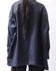 【RUNDHOLZ】 DENIM GLOSS OVER SIZED SHIRT 203_INDIGO BLACK GLOSS