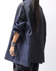 【RUNDHOLZ】 DENIM GLOSS OVER SIZED SHIRT 203_INDIGO BLACK GLOSS