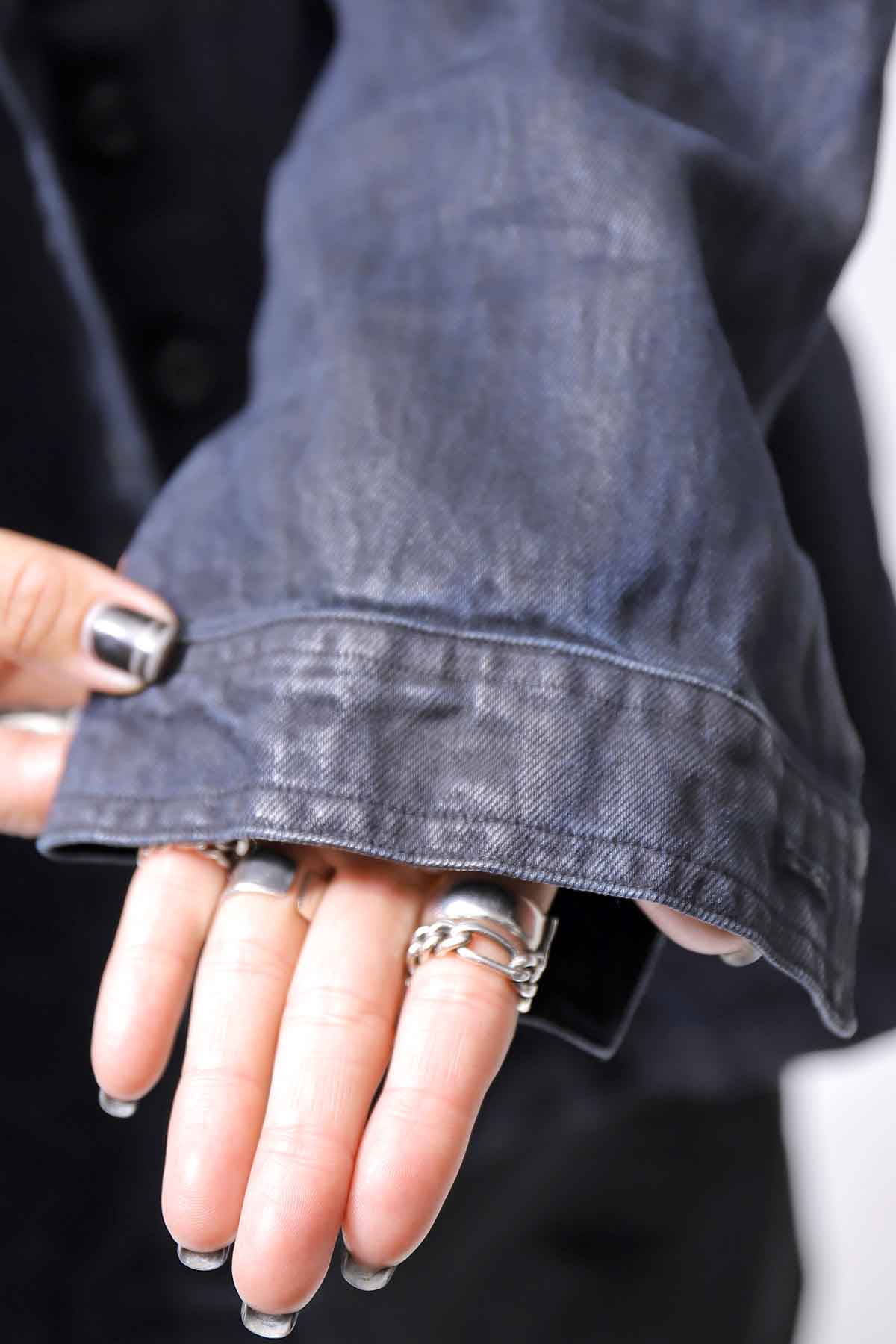 【RUNDHOLZ】 DENIM GLOSS OVER SIZED SHIRT 203_INDIGO BLACK GLOSS