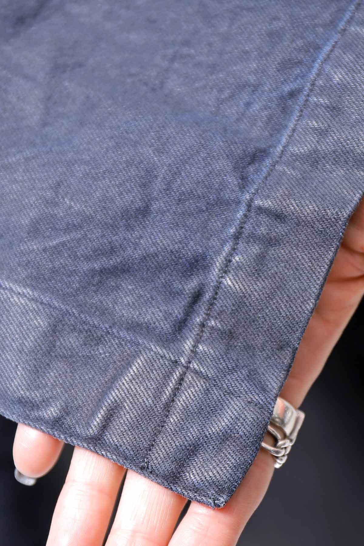 【RUNDHOLZ】 DENIM GLOSS OVER SIZED SHIRT 203_INDIGO BLACK GLOSS