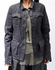 【RUNDHOLZ】 DENIM GLOSS JACKET 103_BLACK GLOSS