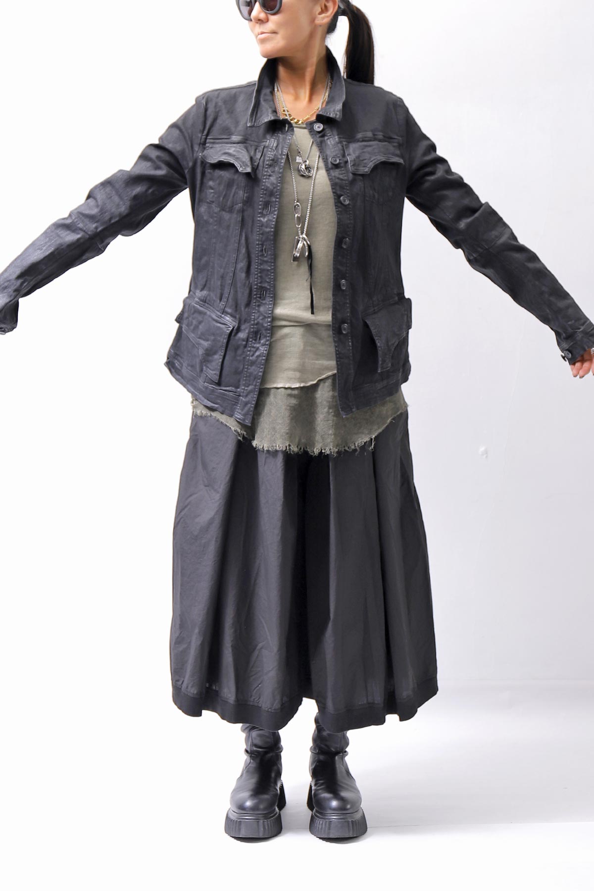 【RUNDHOLZ】 DENIM GLOSS JACKET 103_BLACK GLOSS