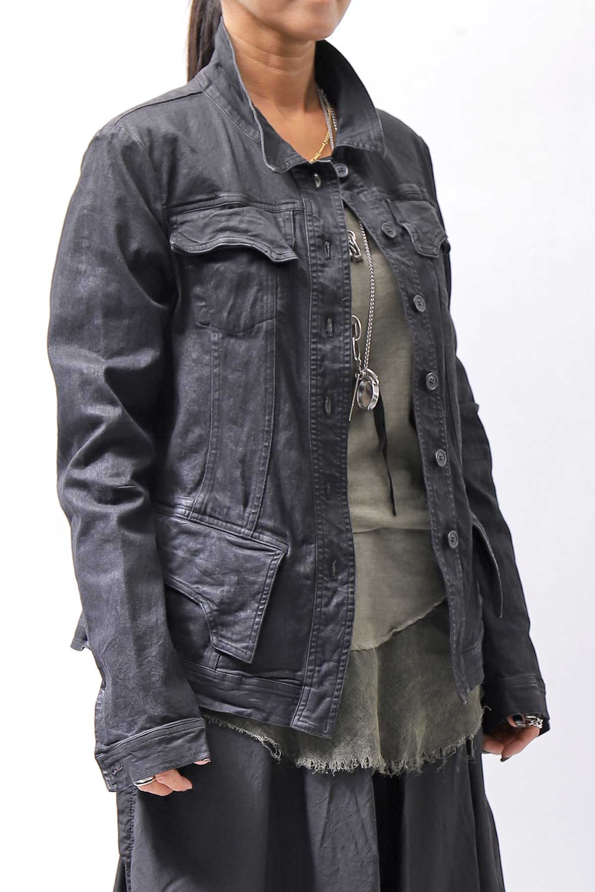 【RUNDHOLZ】 DENIM GLOSS JACKET 103_BLACK GLOSS
