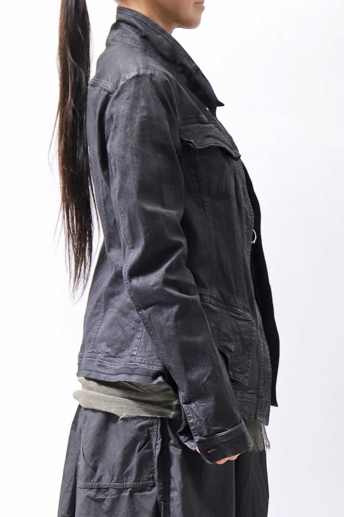 【RUNDHOLZ】 DENIM GLOSS JACKET 103_BLACK GLOSS