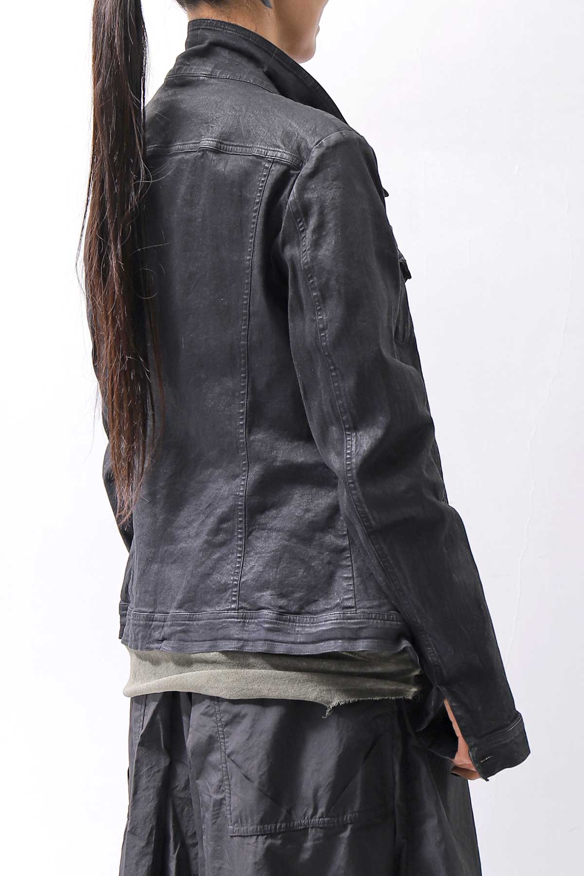 【RUNDHOLZ】 DENIM GLOSS JACKET 103_BLACK GLOSS
