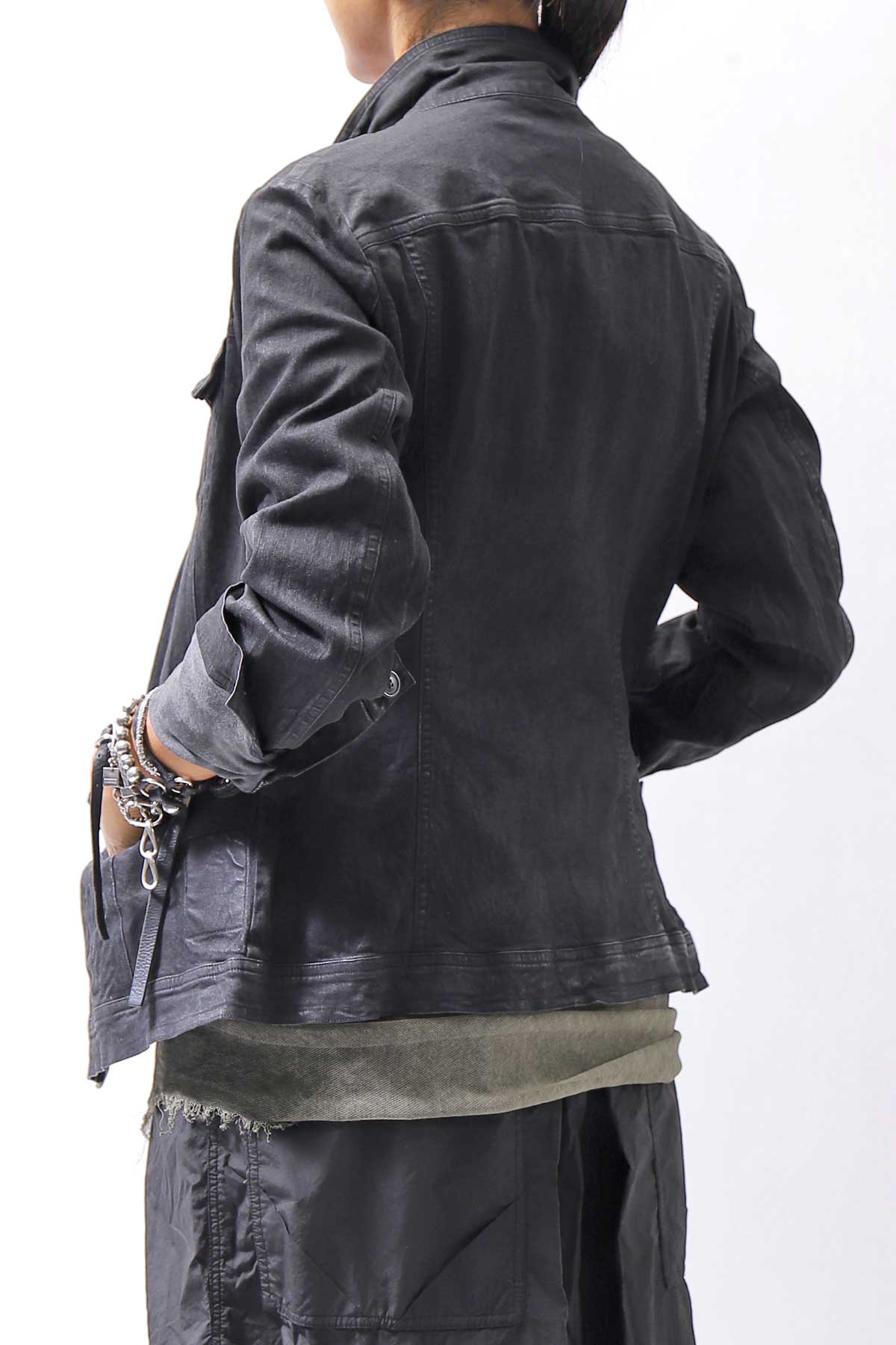 【RUNDHOLZ】 DENIM GLOSS JACKET 103_BLACK GLOSS