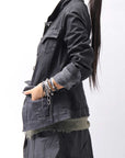 【RUNDHOLZ】 DENIM GLOSS JACKET 103_BLACK GLOSS