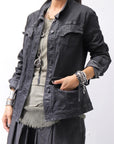 【RUNDHOLZ】 DENIM GLOSS JACKET 103_BLACK GLOSS