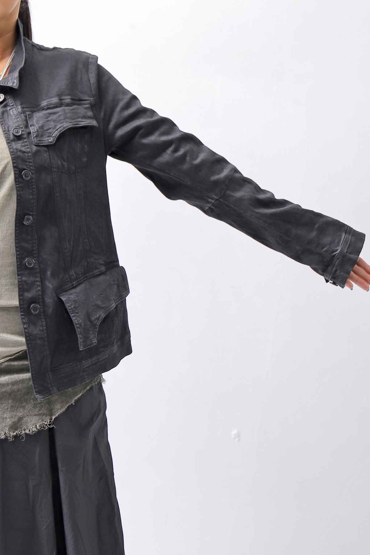 【RUNDHOLZ】 DENIM GLOSS JACKET 103_BLACK GLOSS