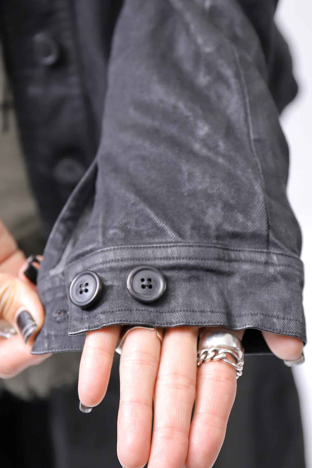 【RUNDHOLZ】 DENIM GLOSS JACKET 103_BLACK GLOSS