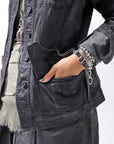 【RUNDHOLZ】 DENIM GLOSS JACKET 103_BLACK GLOSS