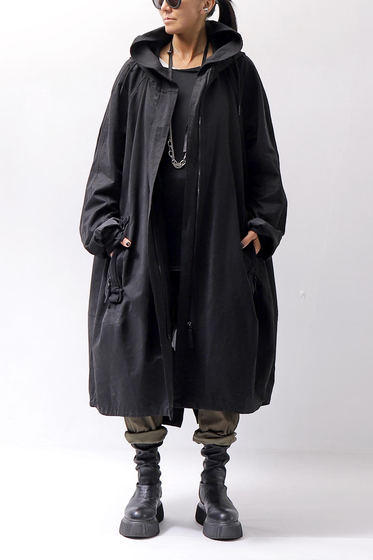 【RUNDHOLZ】 UNISEX OVERSIZED MODS COAT 323 1212_BLACK