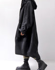 【RUNDHOLZ】 UNISEX OVERSIZED LIGHT MODS COAT 323 1212_BLACK