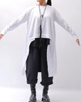 【studio b3】 ASYMMETRY COTTON LONG SLEEVE TOP RBB1982_WHITE