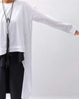 【studio b3】 ASYMMETRY COTTON LONG SLEEVE TOP RBB1982_WHITE
