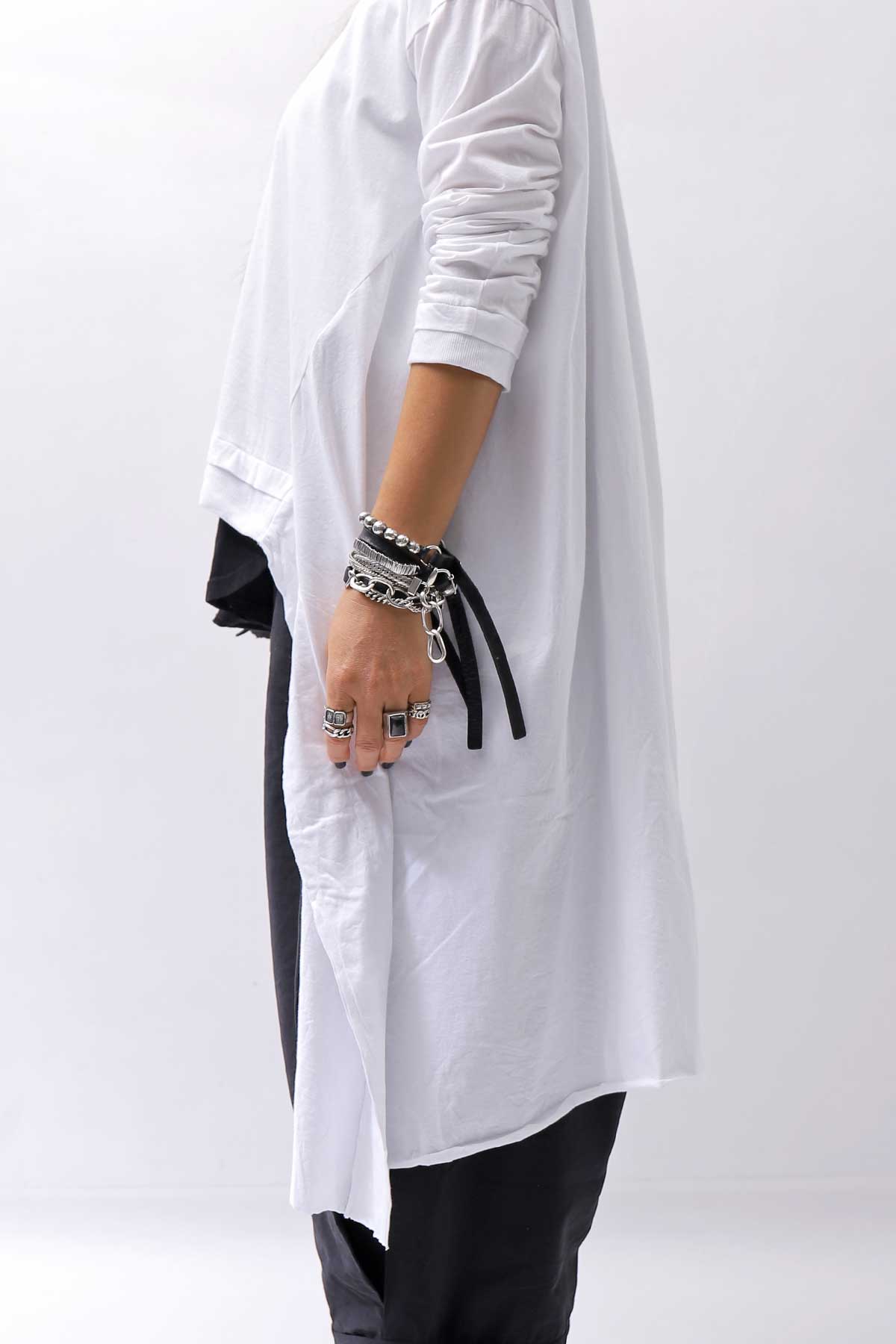 【studio b3】 ASYMMETRY COTTON LONG SLEEVE TOP RBB1982_WHITE