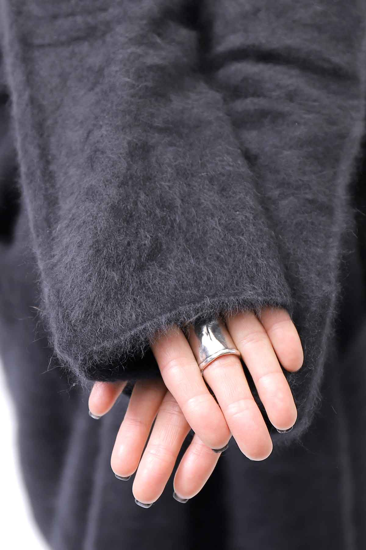 【RUNDHOLZ】 RACCOON COCOON KNIT DRESS_BLACK