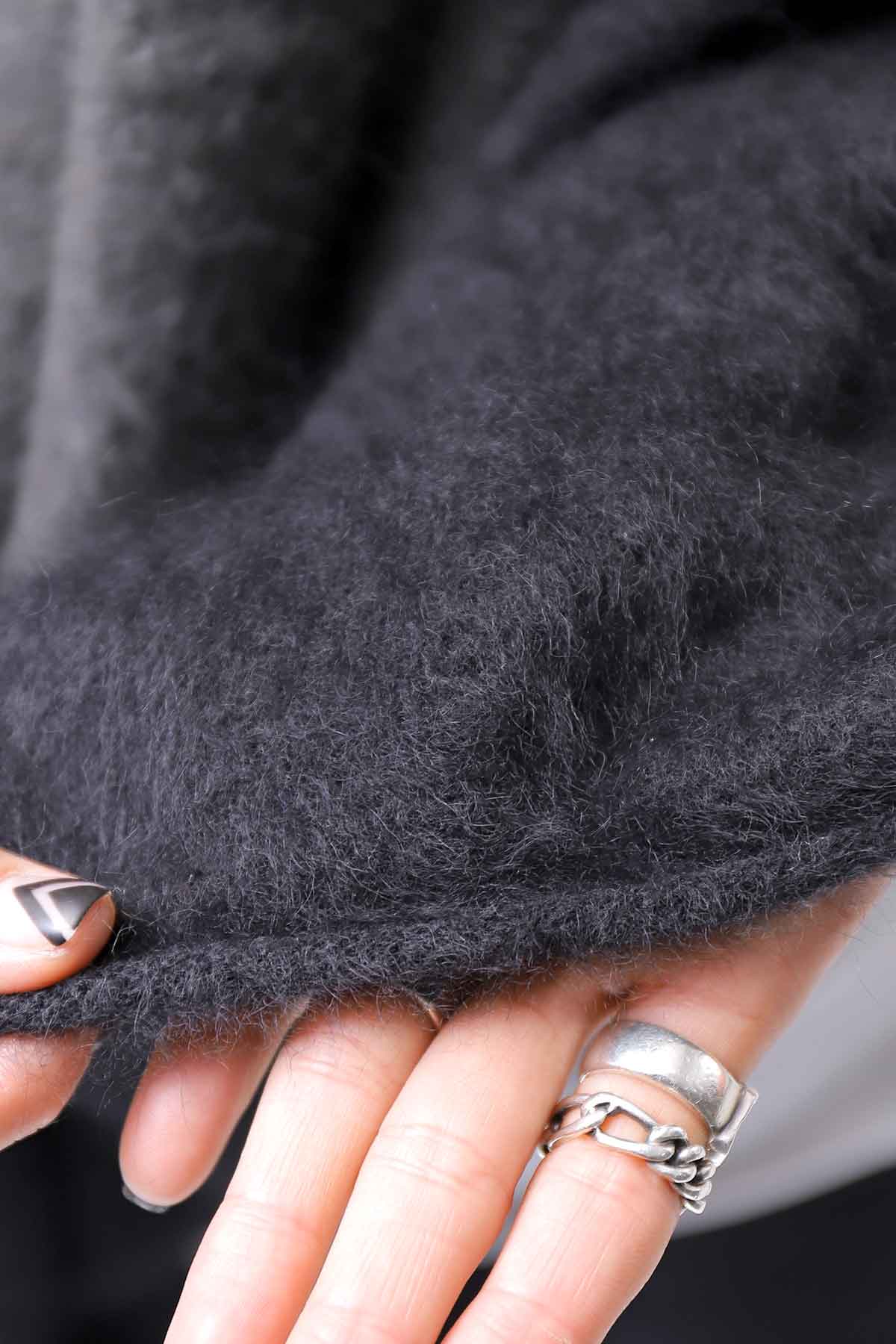 【RUNDHOLZ】 RACCOON COCOON KNIT DRESS_BLACK