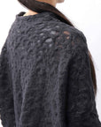 【NOSTRASANTISSIMA】 ASYMMETRY JACQUARD KNIT TOP M114_BLACK