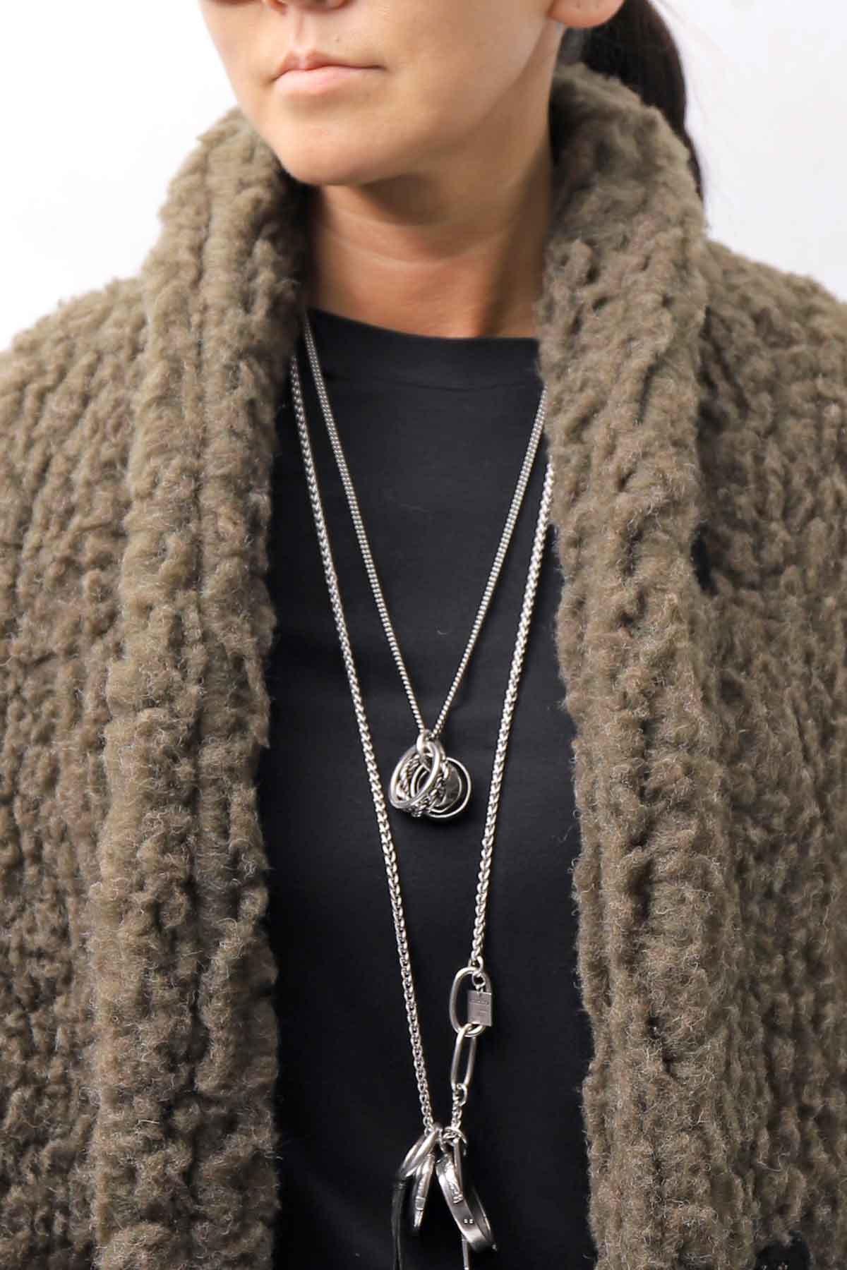 【NOSTRASANTISSIMA】 UNISEX OVERSIZED COCOON VIRGIN WOOL BOA KNIT CARDIGAN_KHAKI BROWN