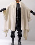【RUNDHOLZ】 UNISEX RACCOON MULTI CARDIGAN COAT KNIT 141 7709_BONE MEL