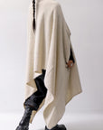 【RUNDHOLZ】 UNISEX RACCOON MULTI CARDIGAN COAT KNIT 141 7709_BONE MEL