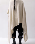 【RUNDHOLZ】 UNISEX RACCOON MULTI CARDIGAN COAT KNIT 141 7709_BONE MEL