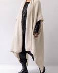 【RUNDHOLZ】 UNISEX RACCOON MULTI CARDIGAN COAT KNIT 141 7709_BONE MEL