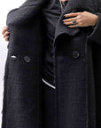 【RUNDHOLZ】 OVER SIZED BIG LAPEL LONG COAT_BLACK MEL
