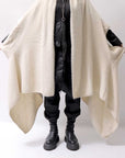 【RUNDHOLZ】 UNISEX RACCOON MULTI CARDIGAN COAT KNIT 141 7709_BONE MEL