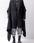 【RUNDHOLZ】 UNISEX RACCOON MULTI CARDIGAN COAT KNIT 141 7709_BLACK