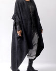 【RUNDHOLZ】 UNISEX RACCOON MULTI CARDIGAN COAT KNIT 141 7709_BLACK