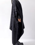 【RUNDHOLZ】 UNISEX RACCOON MULTI CARDIGAN COAT KNIT 141 7709_BLACK