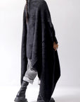 【RUNDHOLZ】 UNISEX RACCOON MULTI CARDIGAN COAT KNIT 141 7709_BLACK