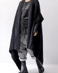 【RUNDHOLZ】 UNISEX RACCOON MULTI CARDIGAN COAT KNIT 141 7709_BLACK