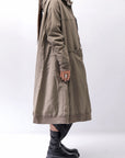 【RUNDHOLZ】 UNISEX ZIPED POCKETS&HOOD LONG COAT 260 1208_DUNE