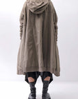 【RUNDHOLZ】 UNISEX ZIPED POCKETS&HOOD LONG COAT 260 1208_DUNE