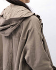 【RUNDHOLZ】 UNISEX ZIPED POCKETS&HOOD LONG COAT 260 1208_DUNE