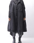 【RUNDHOLZ】 UNISEX ZIPED POCKETS&HOOD LONG COAT 260 1208_BLACK