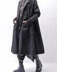 【RUNDHOLZ】 UNISEX ZIPED POCKETS&HOOD LONG COAT 260 1208_BLACK