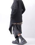 【sanctamuerte】 UNISEX ASYMMETRY SWEAT CARDIGAN_BLACK