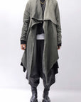 【sanctamuerte】 UNISEX ASYMMETRY SWEAT CARDIGAN_SALVIA(MILITARY)