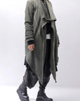 【sanctamuerte】 UNISEX ASYMMETRY SWEAT CARDIGAN_SALVIA(MILITARY)