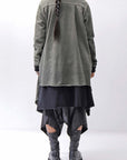 【sanctamuerte】 UNISEX ASYMMETRY SWEAT CARDIGAN_SALVIA(MILITARY)