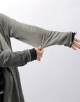 【sanctamuerte】 UNISEX ASYMMETRY SWEAT CARDIGAN_SALVIA(MILITARY)