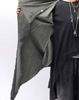 【sanctamuerte】 UNISEX ASYMMETRY SWEAT CARDIGAN_SALVIA(MILITARY)