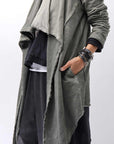 【sanctamuerte】 UNISEX ASYMMETRY SWEAT CARDIGAN_SALVIA(MILITARY)